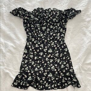 Urban Planet Black Floral Mini Dress